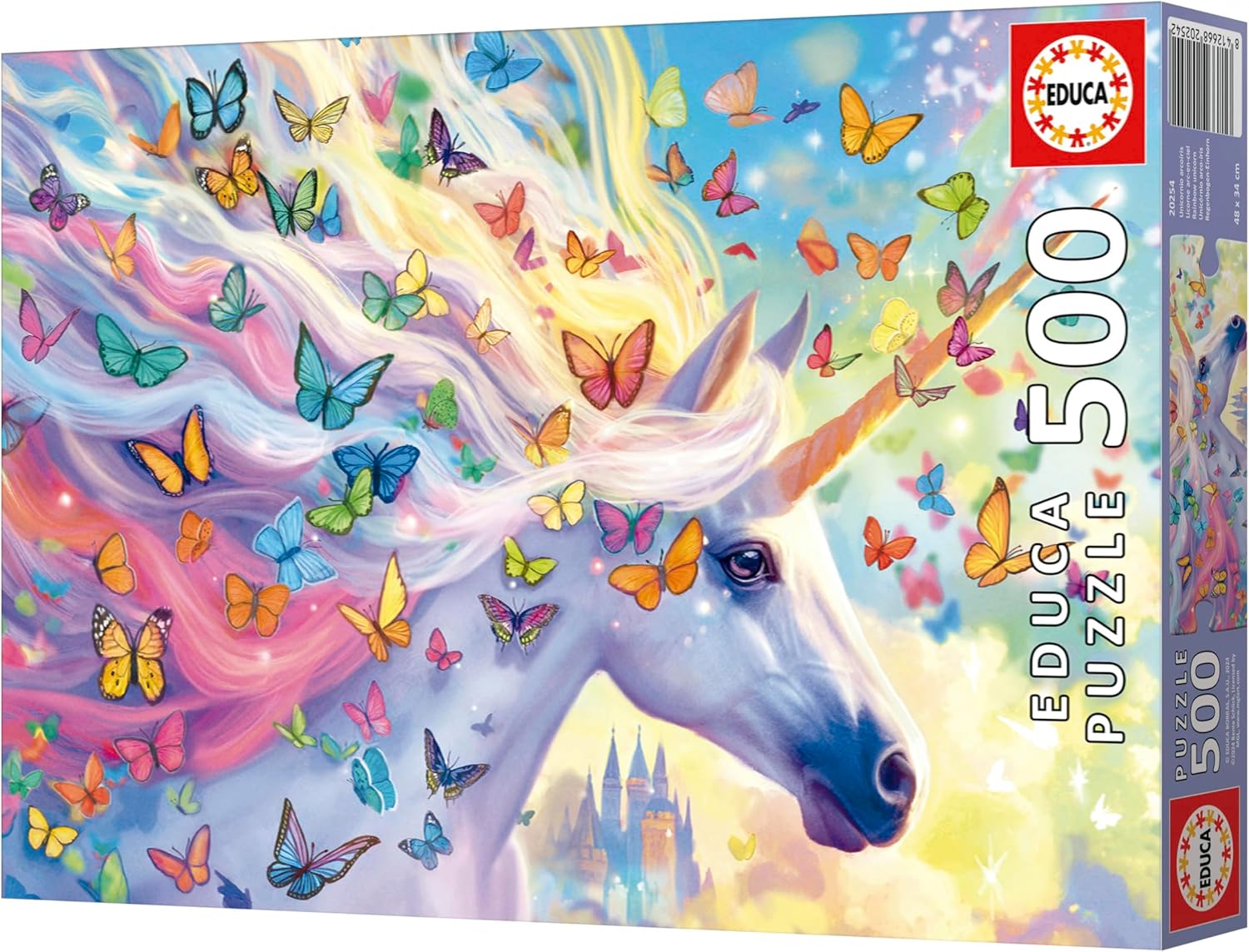 Thumbnail 4 de Educa puzzle da 500 pezzi per adulti “Unicorno arcobaleno” con colla Fix Puzzle (48 x 34 cm)