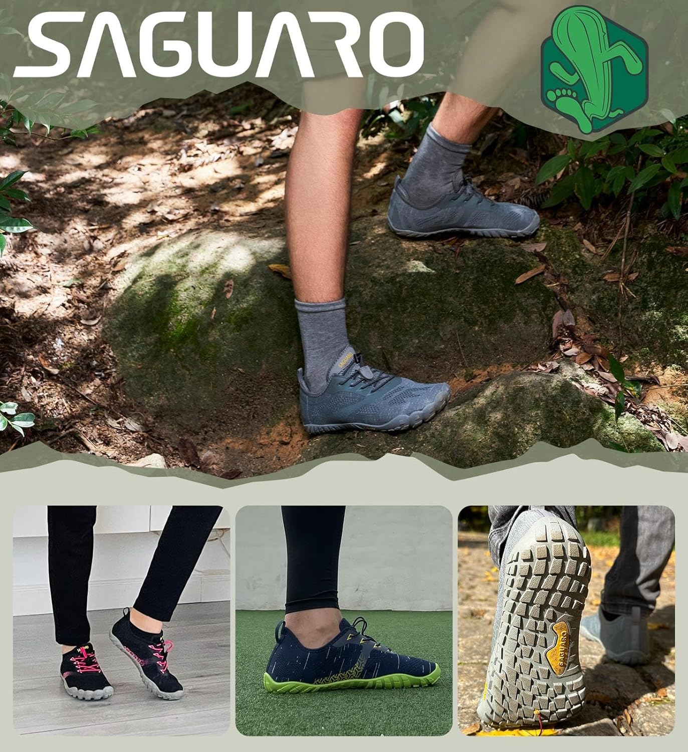 Thumbnail 6 de SAGUARO Barfußschuhe Unisex für Indoor & Outdoor Fitness, Größen 36–48