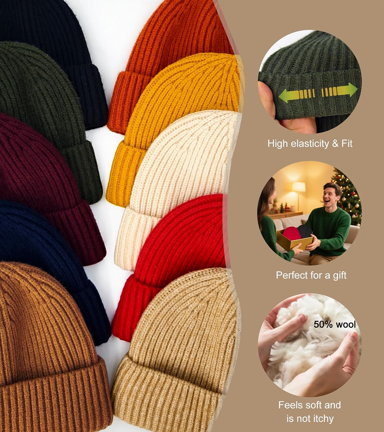 Detalle 2 de Simapu Knit Beanie, 50% Wool