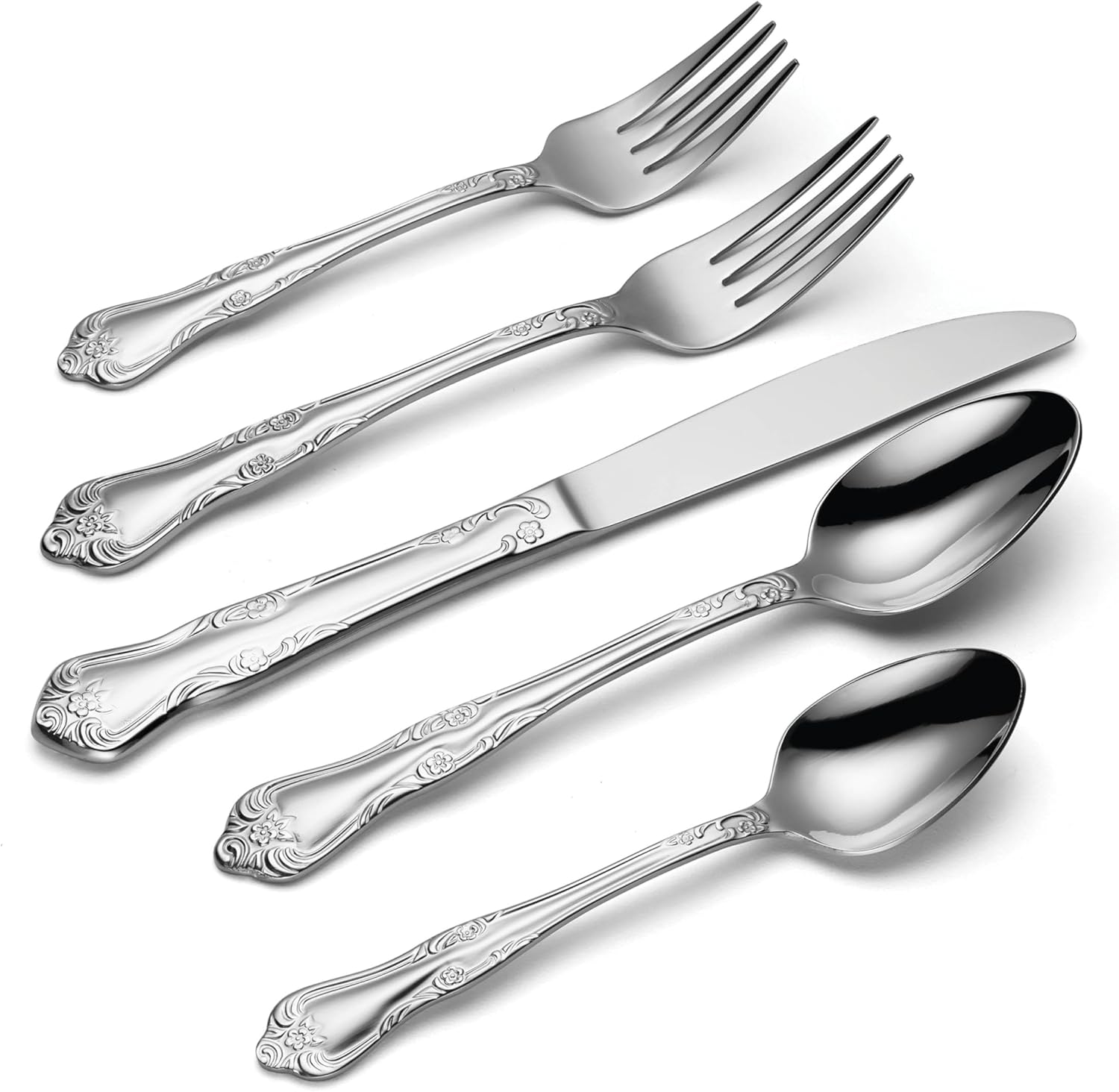 Thumbnail 2 de Oneida Azalea 45-Piece Flatware Set for 8 (18/0 Stainless) with Serving Utensils