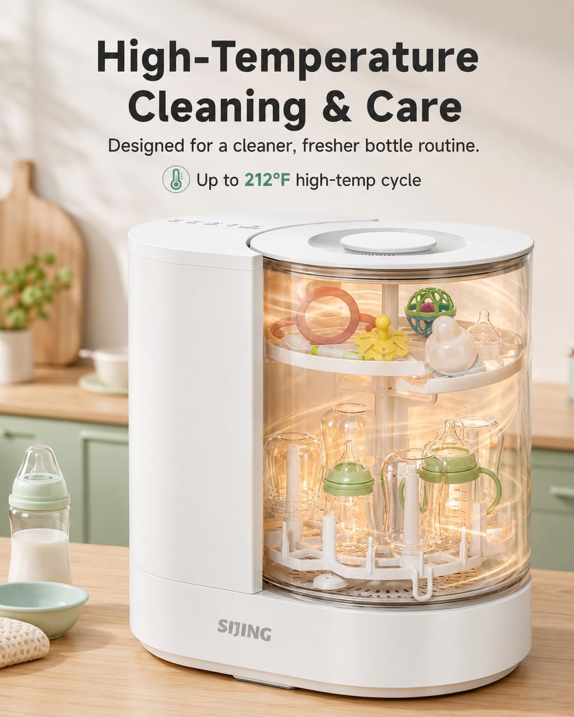Detalle 2 de SIJING Baby Bottle Washer with Glass Chamber