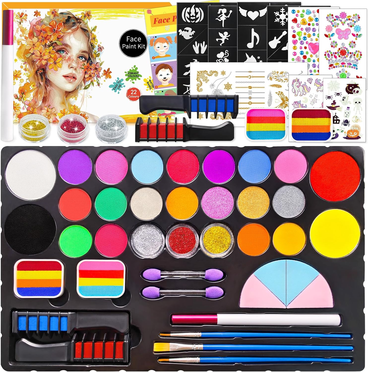 Detalle de Mekkyes Truccabimbi Kit 22 colori 🎨