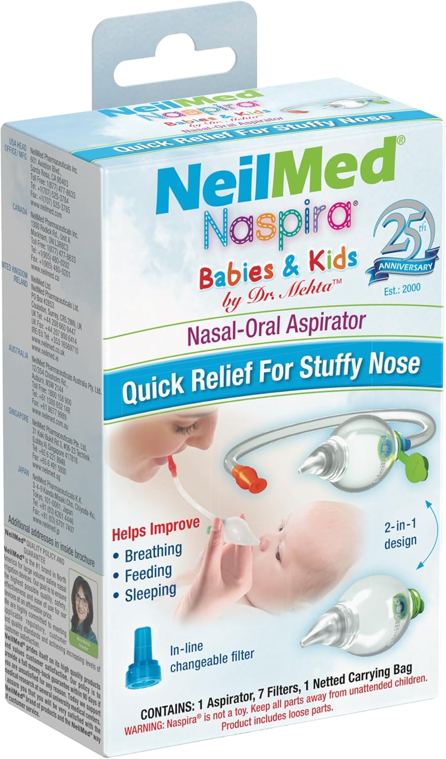 Detalle de NeilMed Naspira Nasal Oral Aspirator for Baby's Stuffy Nose
