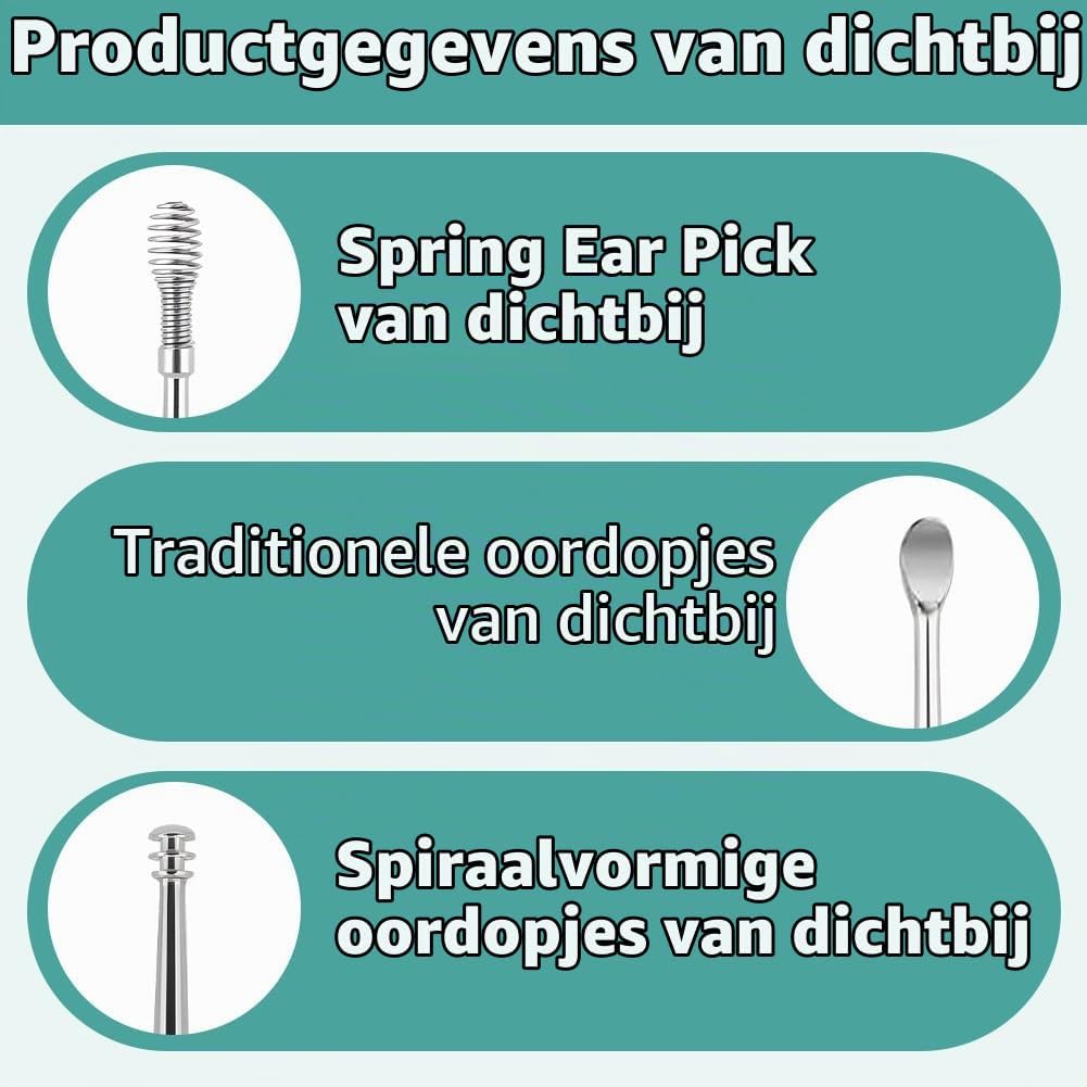 Thumbnail 2 de AYESY 5251874 oorreinigingsset van roestvrij staal, 7-in-1 met opbergdoos