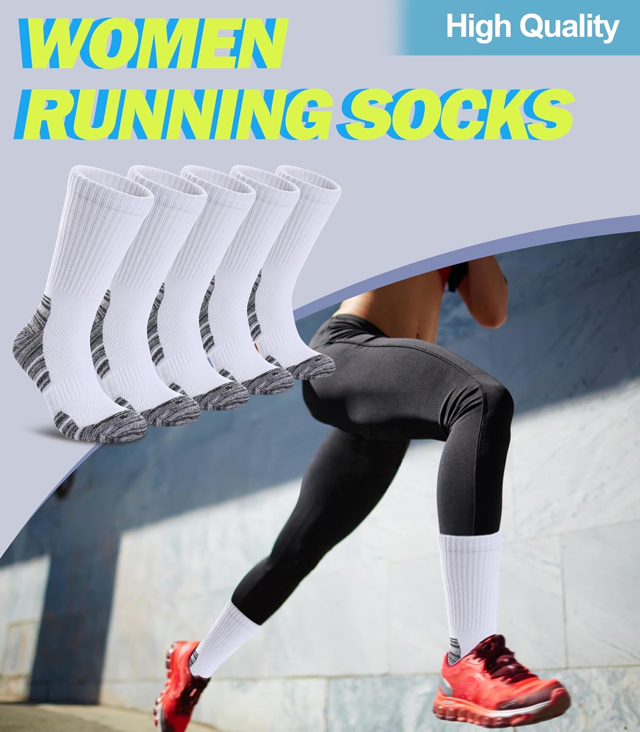 Detalle de DOSKONI Women's Compression Crew Socks