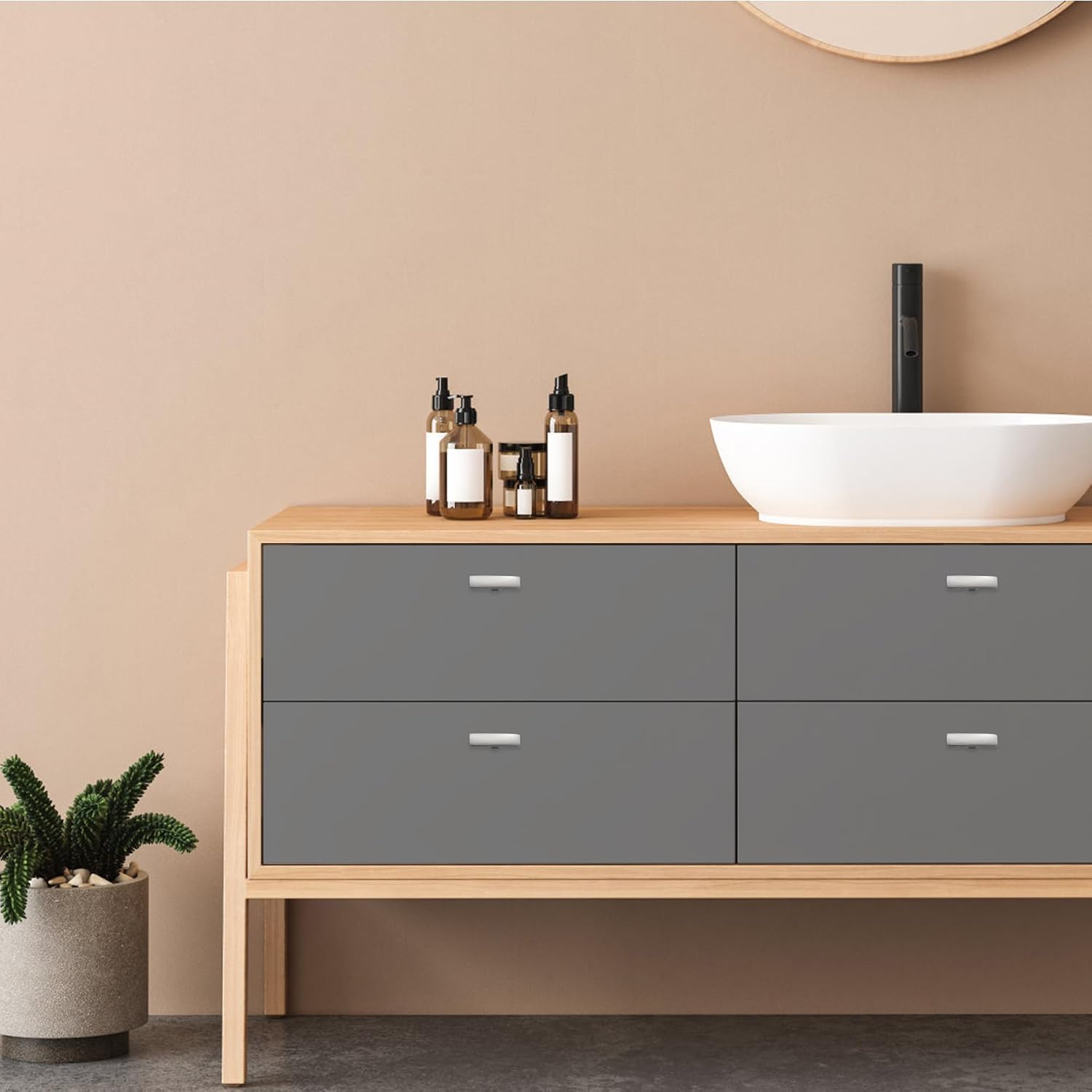 Detalle 1 de Cabinet Knobs, Brushed Nickel