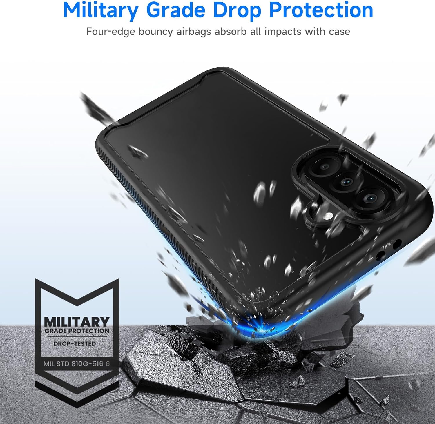 Detalle 1 de Samsung A56/A36 shockproof case with protector