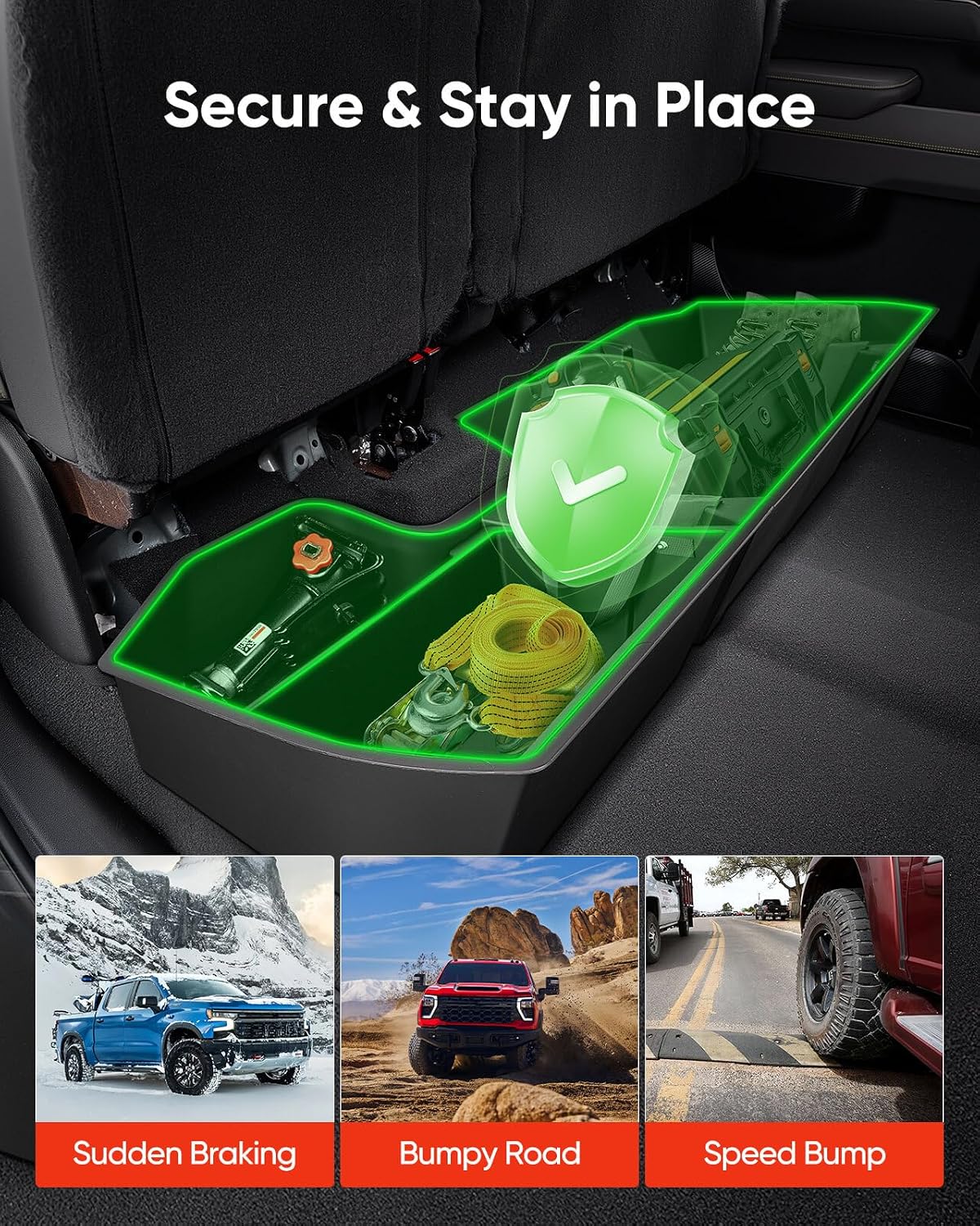 Detalle de Underseat Truck Storage Boxes, 1 cubic foot