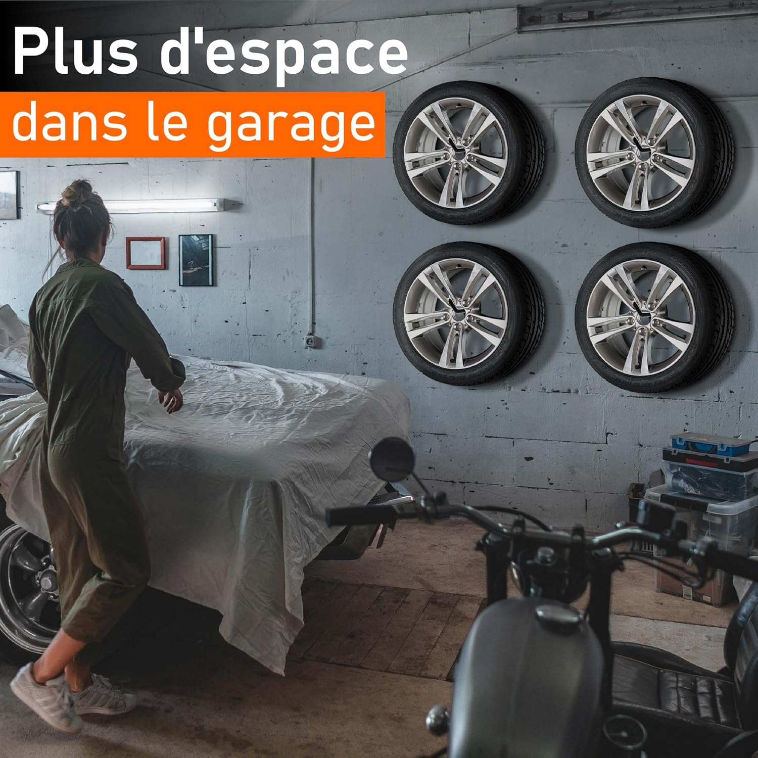 Detalle 2 de Upgrade4cars Range Pneu Mural 4 jantes 40 kg