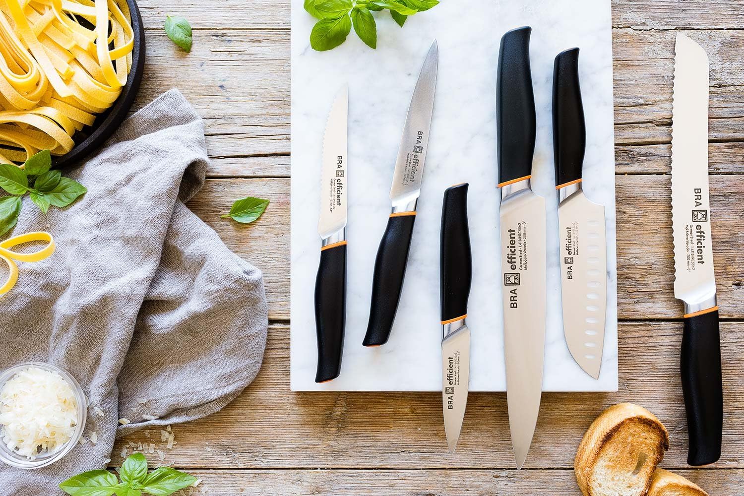 Detalle de BRA Efficient Cuchillo Tomatero 🍅 Acero Inoxidable, Gris