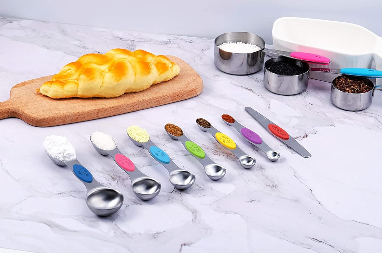 Thumbnail 5 de Magnetic Measuring Spoons Set and Measuring Cups: Heavy-Duty Stainless Steel for Baking & Cooking