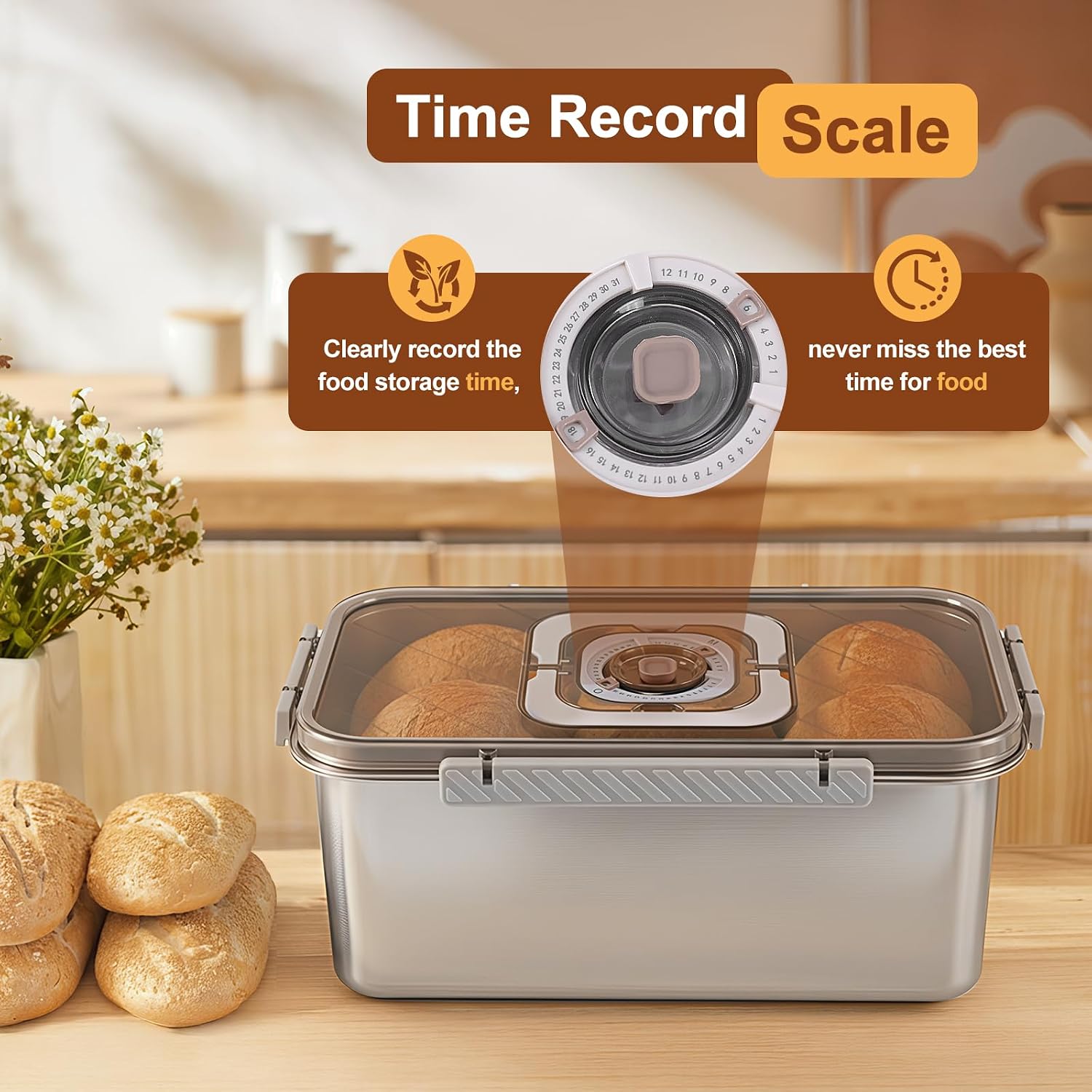 Thumbnail 5 de Gifhomfix Stainless Steel Bread Box