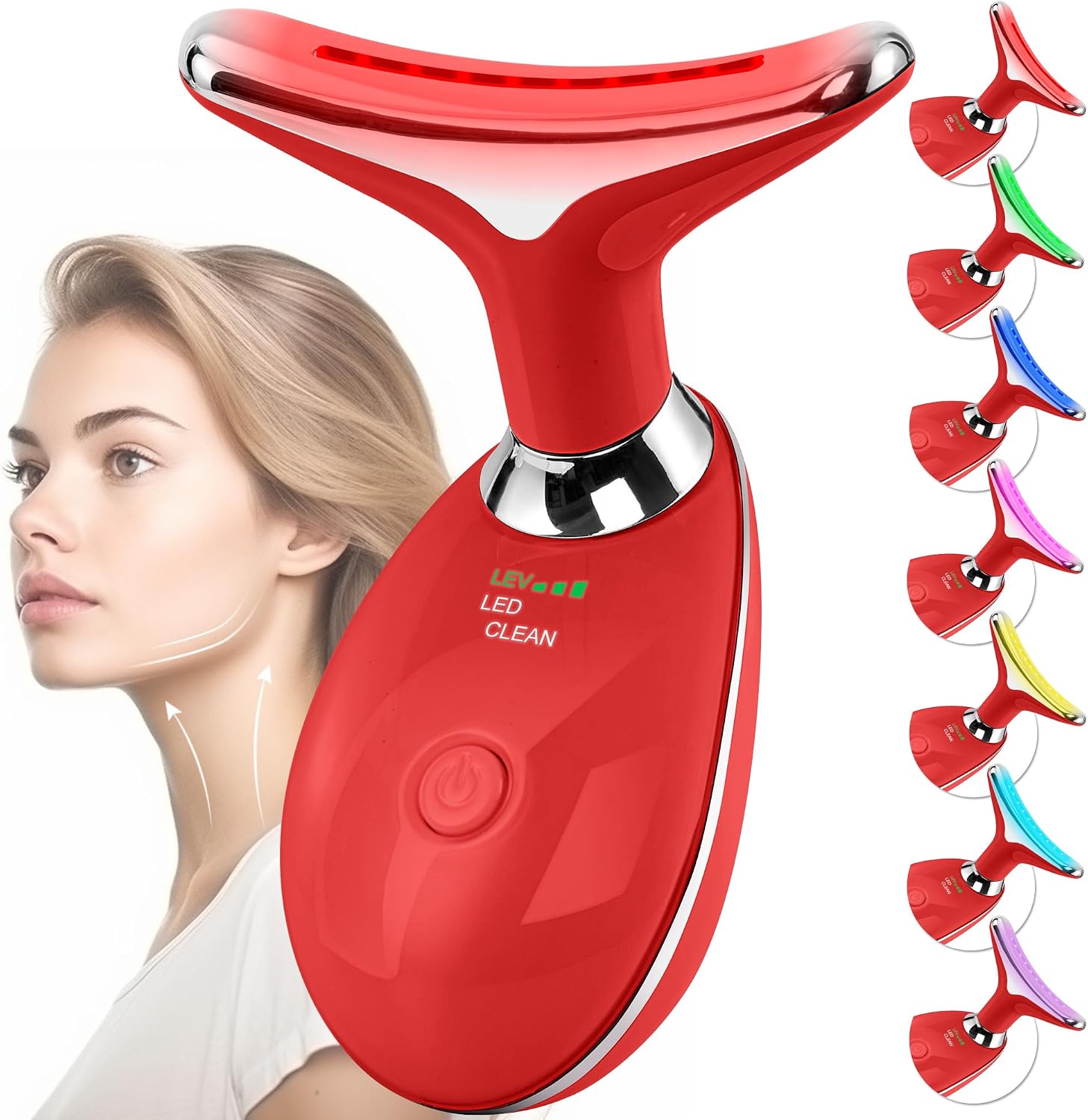 Detalle de Doset Facial Massager with Red Light, Curved Arc Head and 3 Modes