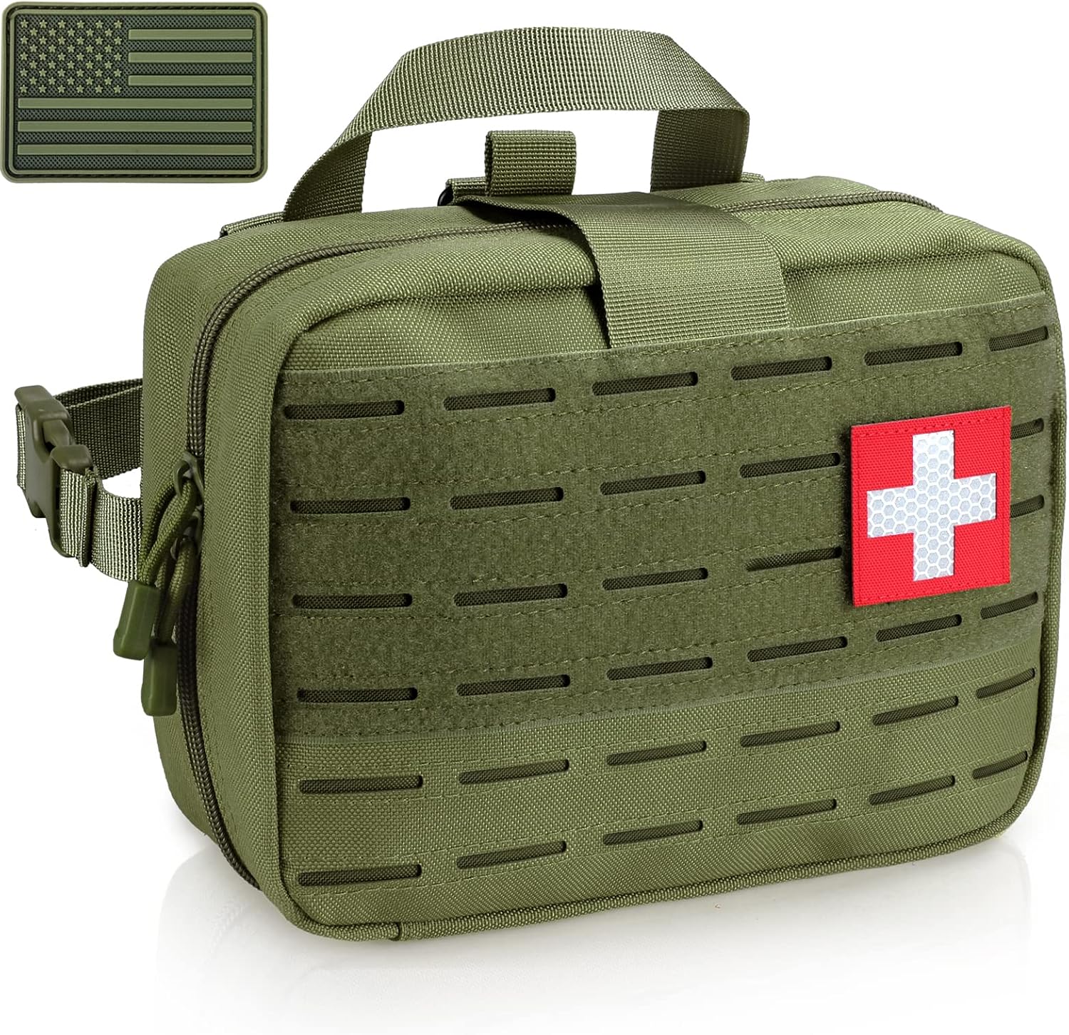 Detalle de LIVANS Tactical Molle メディカルポーチ 空ポーチ・クイックリリース・ヘッドレスト取付対応