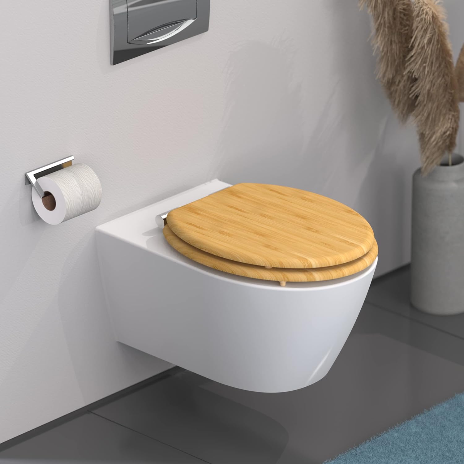 Thumbnail 1 de SCHÜTTE Abattant WC Bamboo avec frein de chute – durable et robuste, jusqu’à 150 kg