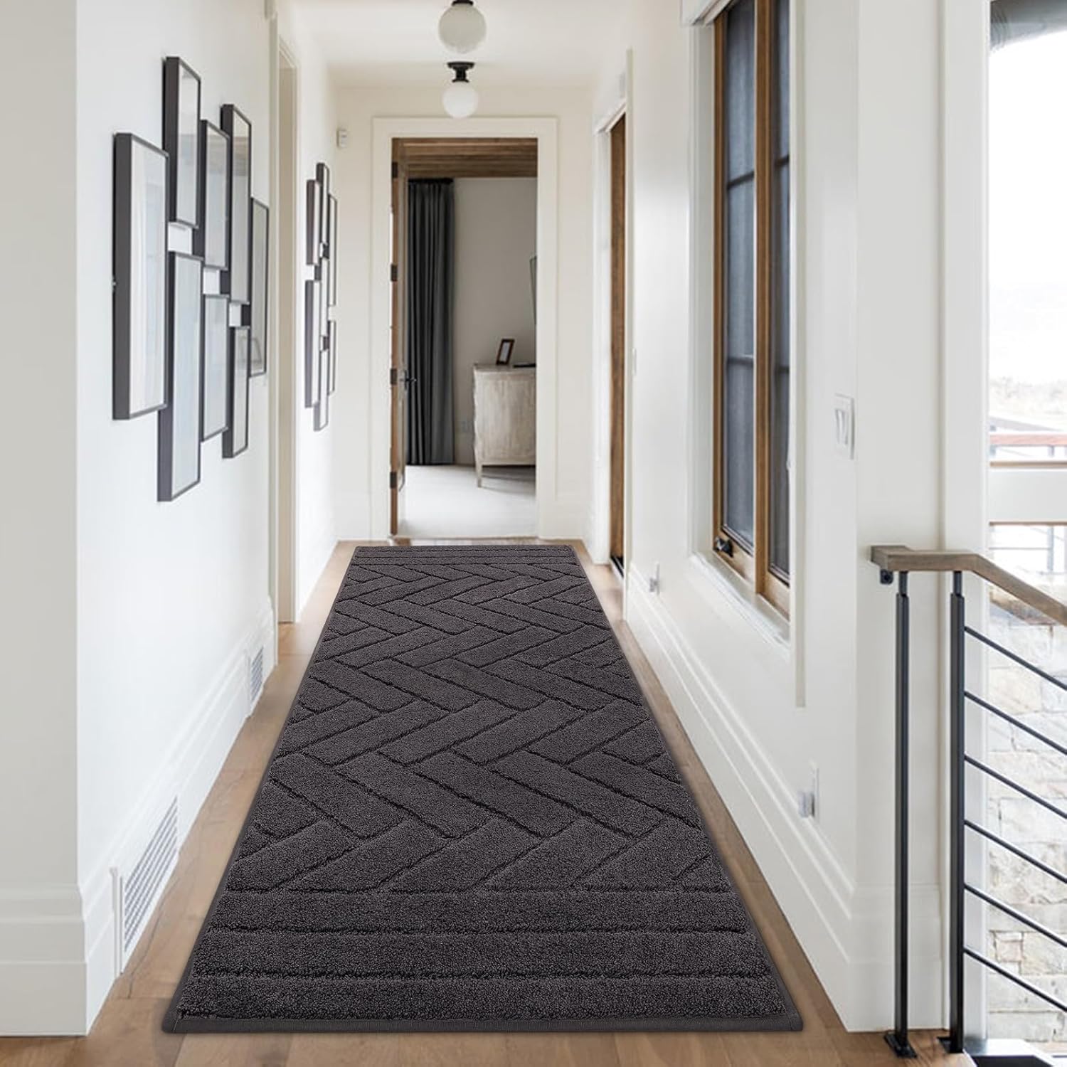 Detalle 2 de Biscpro Badematte Lang 50x120 cm – Waschbare, rutschfeste Fußmatte für Eingänge und Flur