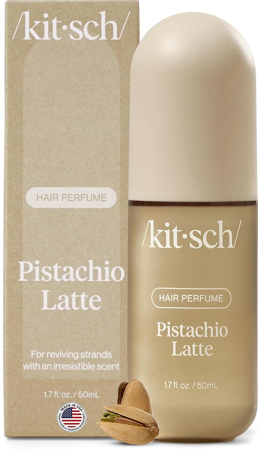 Detalle de Kitsch Pistachio Latte Hair Perfume & Body Mist, 50 mL Odor-Eliminating Spray