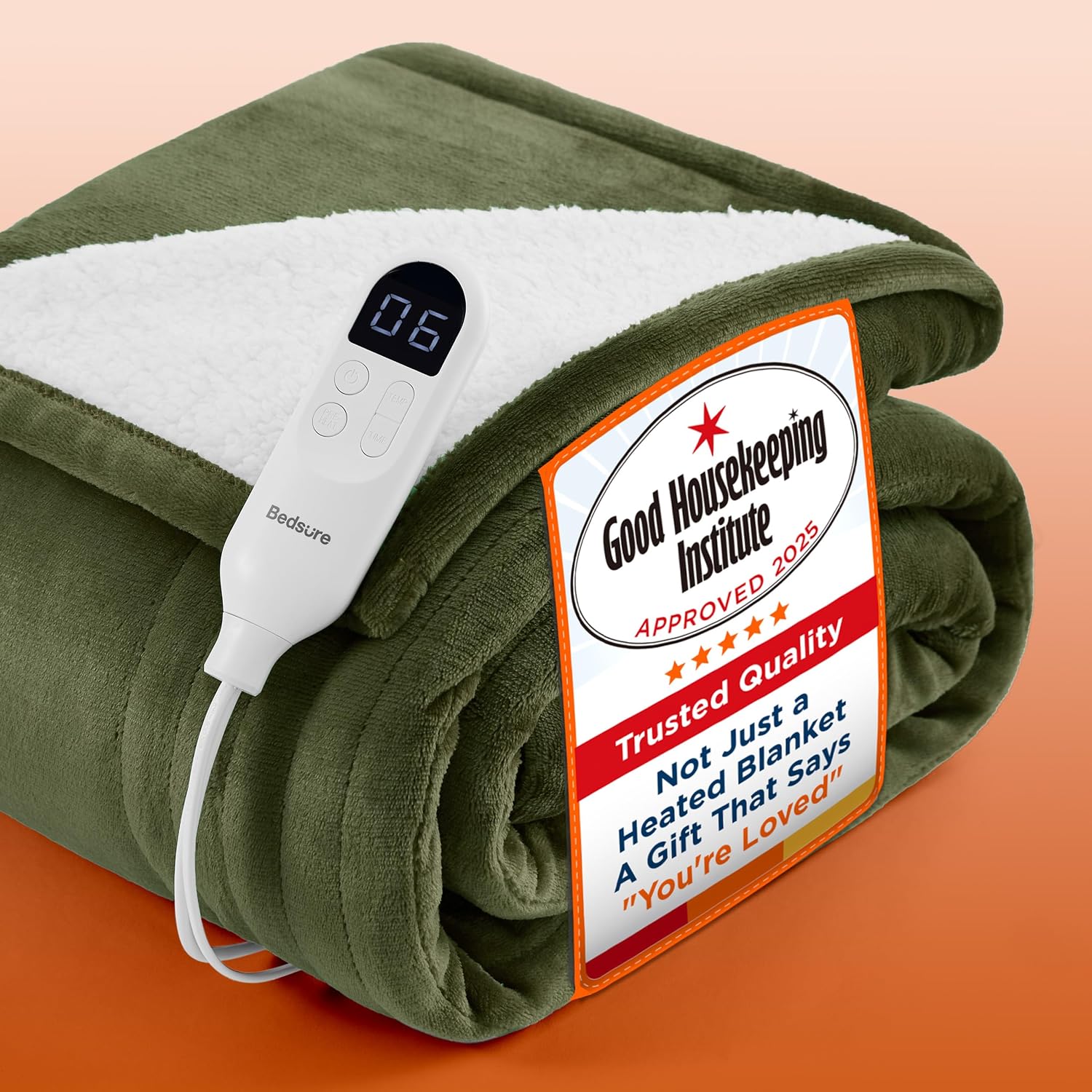 Detalle de Bedsure Electric Blanket 130x160cm heated throw