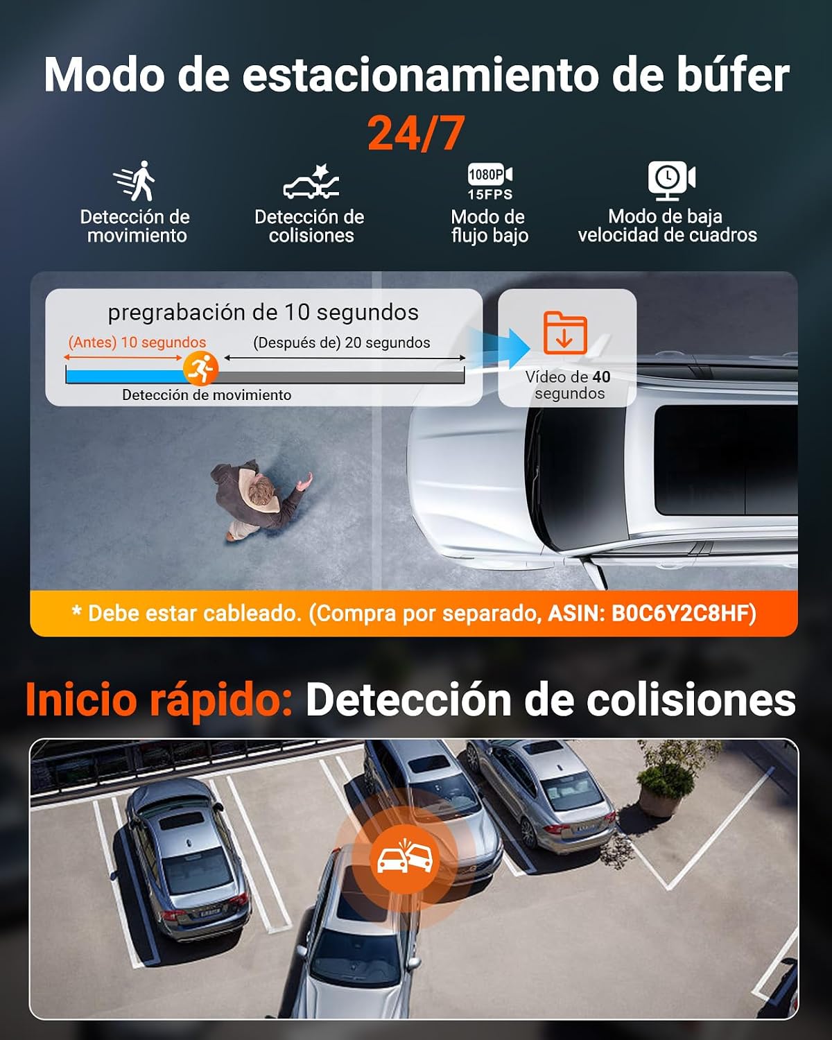 Thumbnail 5 de VANTRUE N4S Dashcam coche 2.7K+2.5K