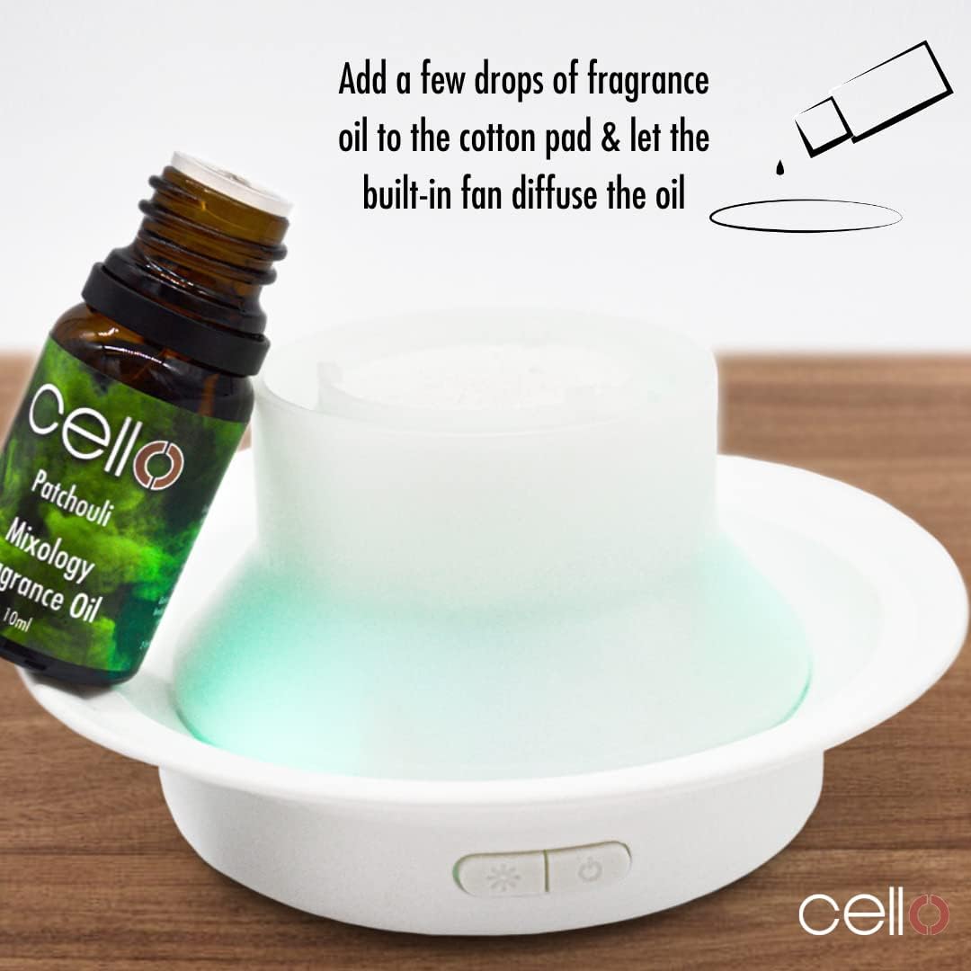 Thumbnail 1 de Cello Cello Aroma Fan Base – colour changing USB oil diffuser base for porcelain tealight holder shade