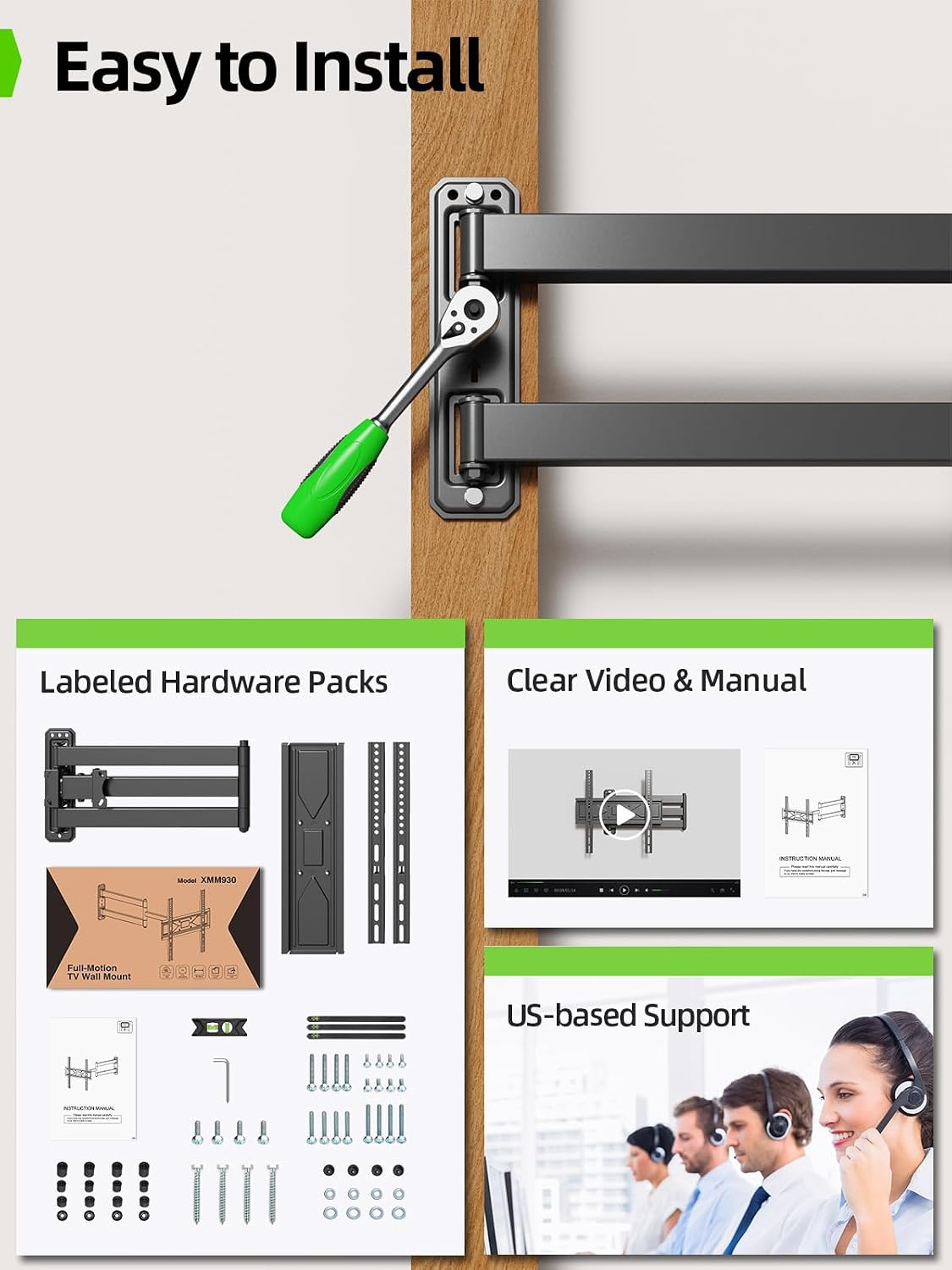 Thumbnail 6 de USX MOUNT full-motion TV wall mount, XMM930