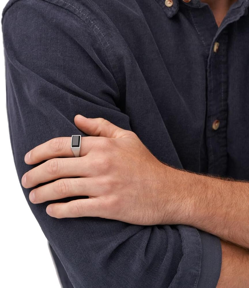 Thumbnail 2 de Fossil Bagues chevalières en acier inoxydable pour hommes