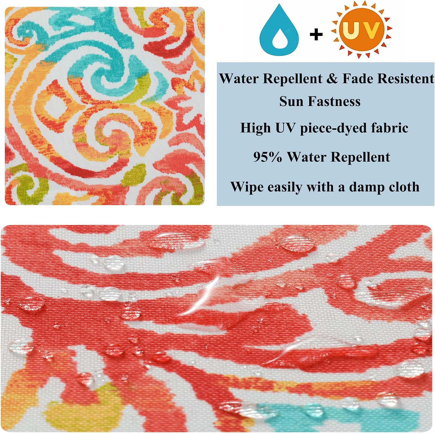 Detalle de FUNHOME Patio Chair Cushions 18 x 18 Inches