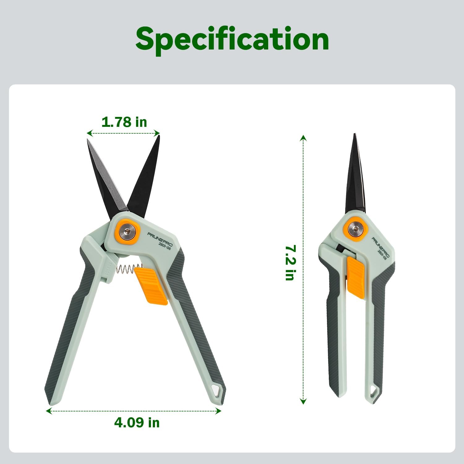 Thumbnail 6 de PrunePro PP-2801-06 Bypass Pruning Shears with Teflon-Coated Steel Blades