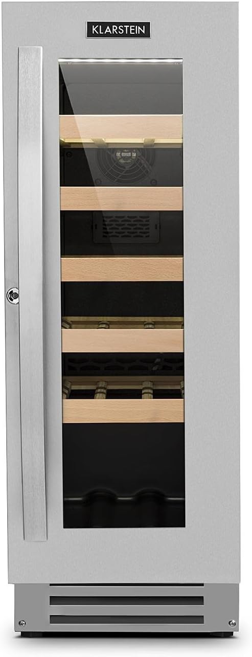 Detalle de Klarstein Vinovilla 10032037 – chłodziarka do wina 50 l, 20 butelek, ochrona UV
