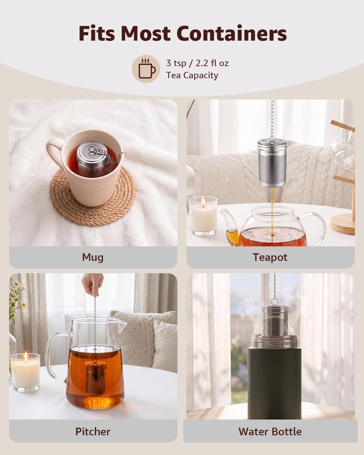 Detalle 2 de House Again 2-Pack Tea Infuser