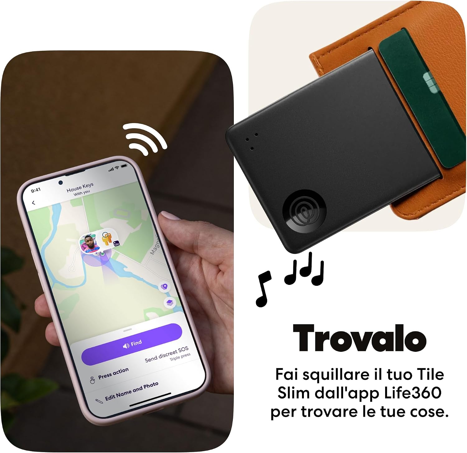 Thumbnail 2 de Life360 Tile Slim: Localizzatore Bluetooth ultra-sottile per portafogli, bagagli e molto altro
