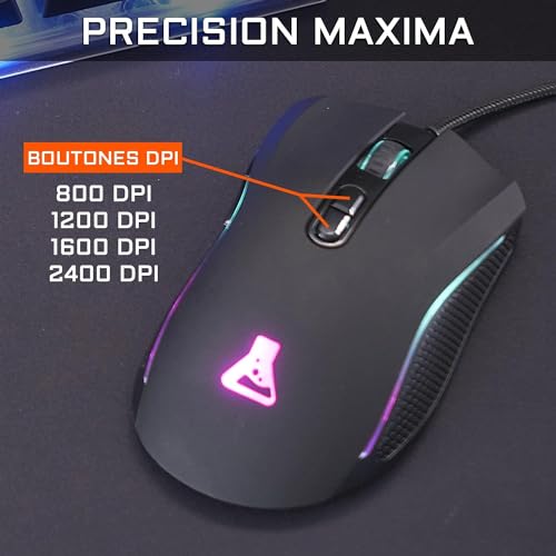 Thumbnail 3 de The G-Lab Combo Yttrium 3 en 1: teclado gaming QWERTY retroiluminado (105 teclas) y ratón 2600 dpi con alfombrilla