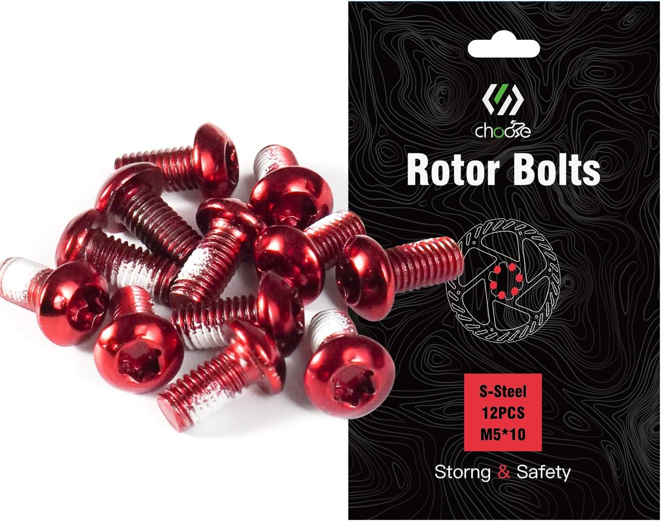 Thumbnail 6 de Bicycle Disc Brake Rotor Bolts M5 x 10 mm