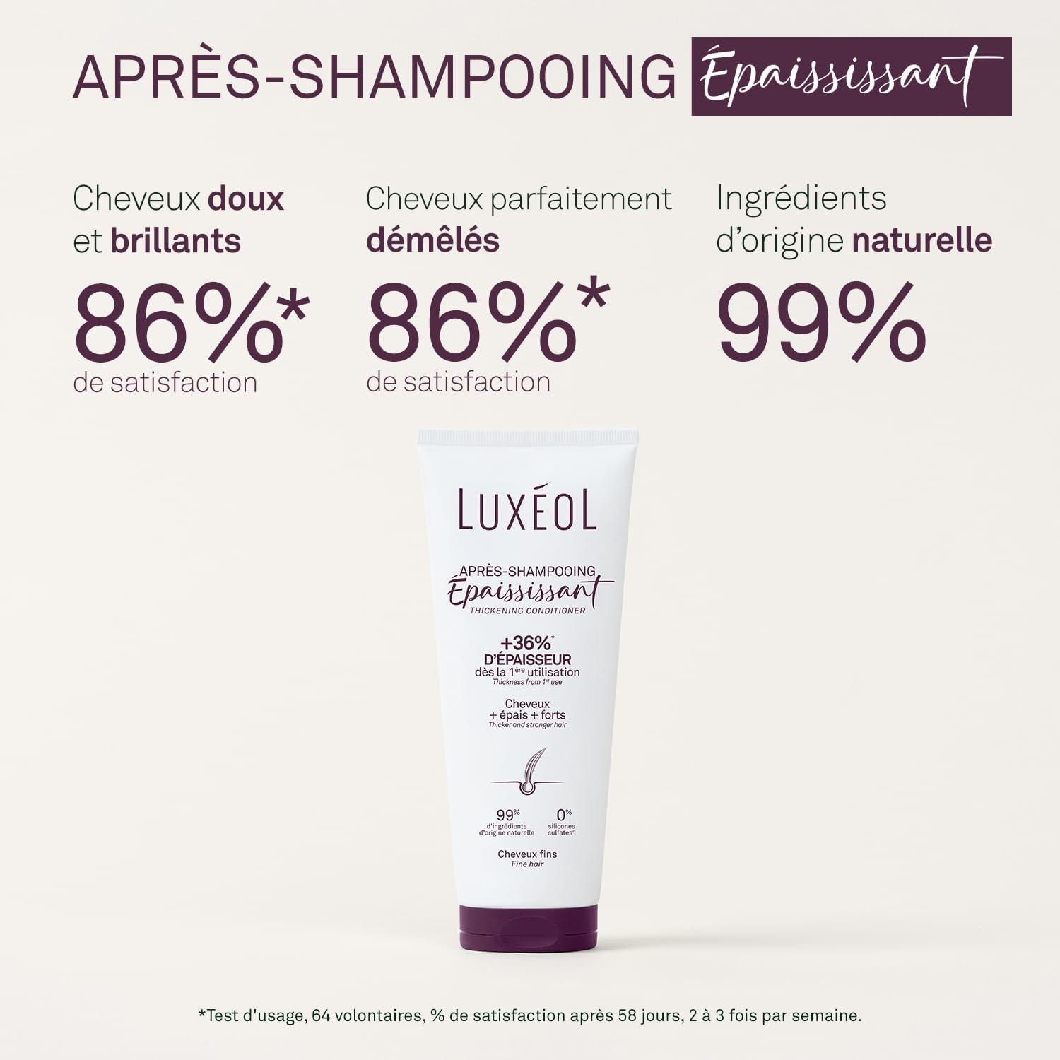 Thumbnail 2 de Après-shampoing épaississant LUXEOL 200 ml