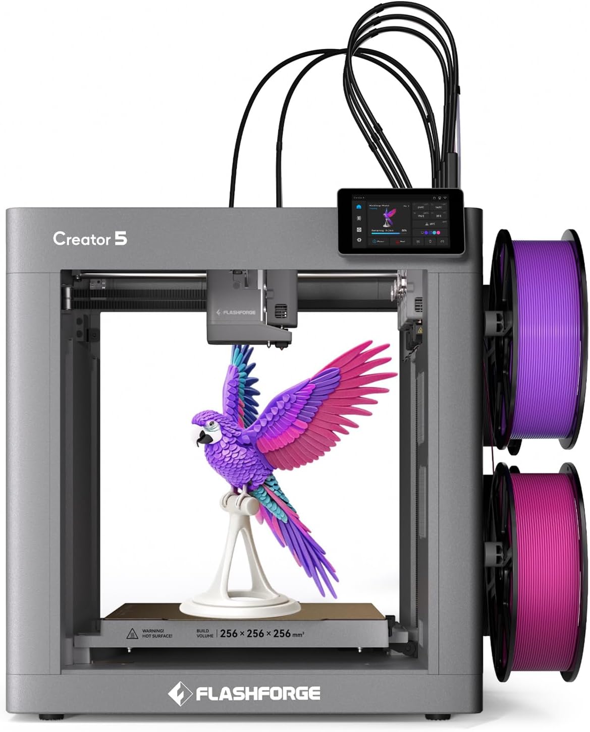 FLASHFORGE Creator 5 4-Toolhead Changer 3D Printer: True Multi-Color & Multi-Material Mastery