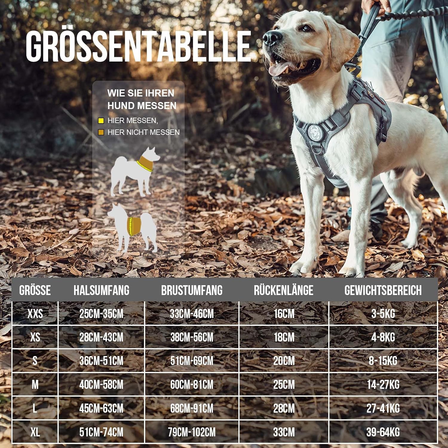 Thumbnail 1 de OneTigris Fire Watch : Harnais Tactique pour Chien – Gris, Taille M, poignée et 2 Anneaux en D