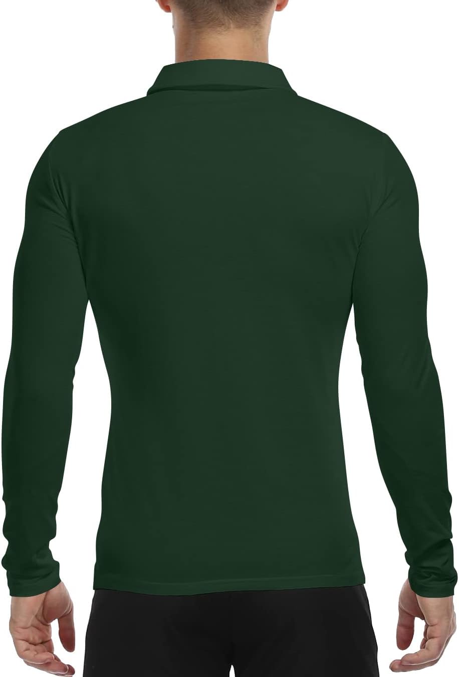 Detalle de KUYIGO Polo Homme à Manches Longues ou Courtes – T-shirt basique sport polyvalent