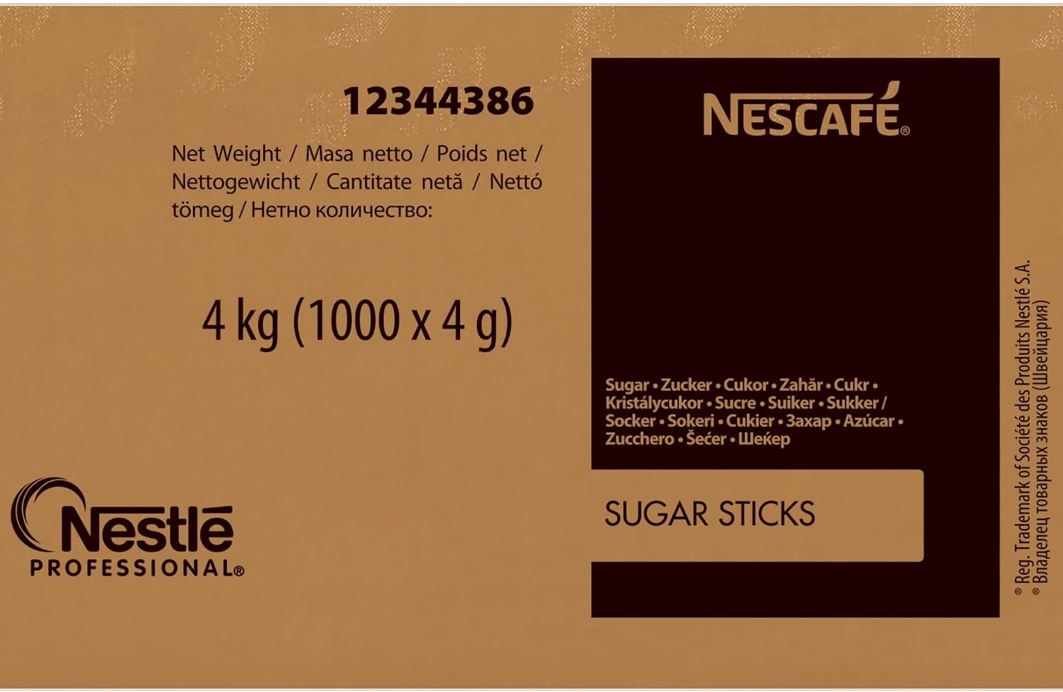 Detalle 2 de NESCAFÉ Zucchero Bianco in bustine da 4 g – 1000 porzioni monodose (4 kg)