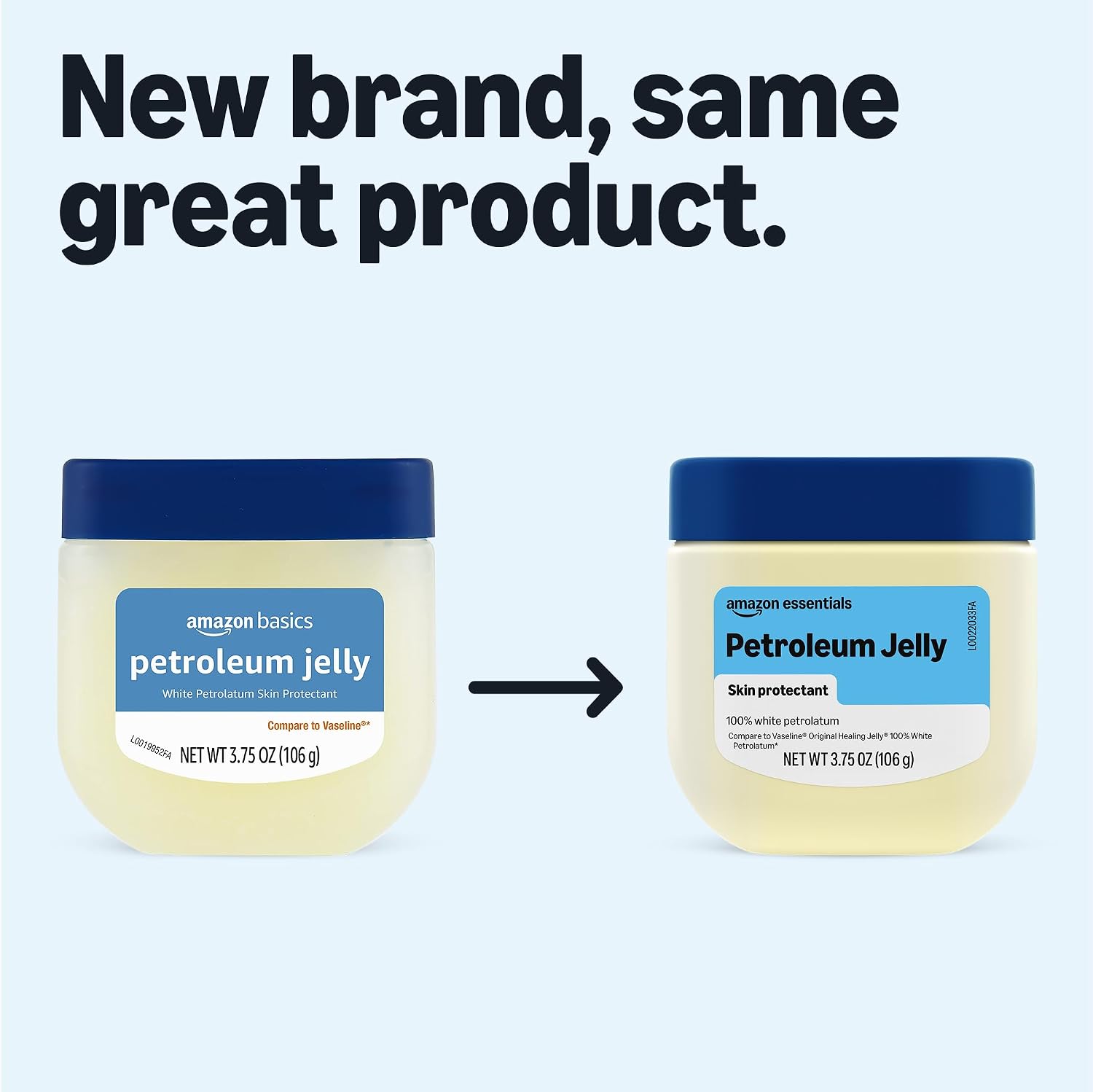 Thumbnail 1 de Amazon Basics Unscented Petroleum Jelly (White Petrolatum) Skin Protectant, 3.75 oz