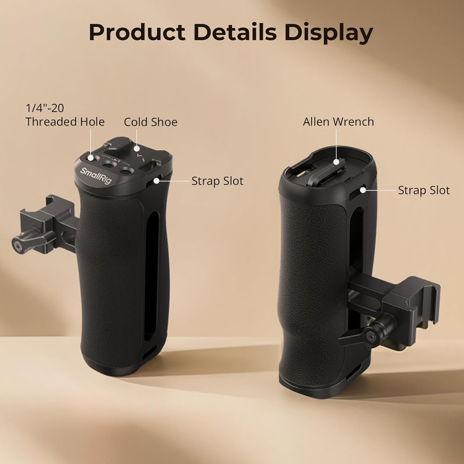 Thumbnail 5 de SMALLRIG Mini NATO Side Handle 4840 – verstellbarer Mini-NATO-Seitengriff mit 1/4“-20-Gewinde und Riemenloch