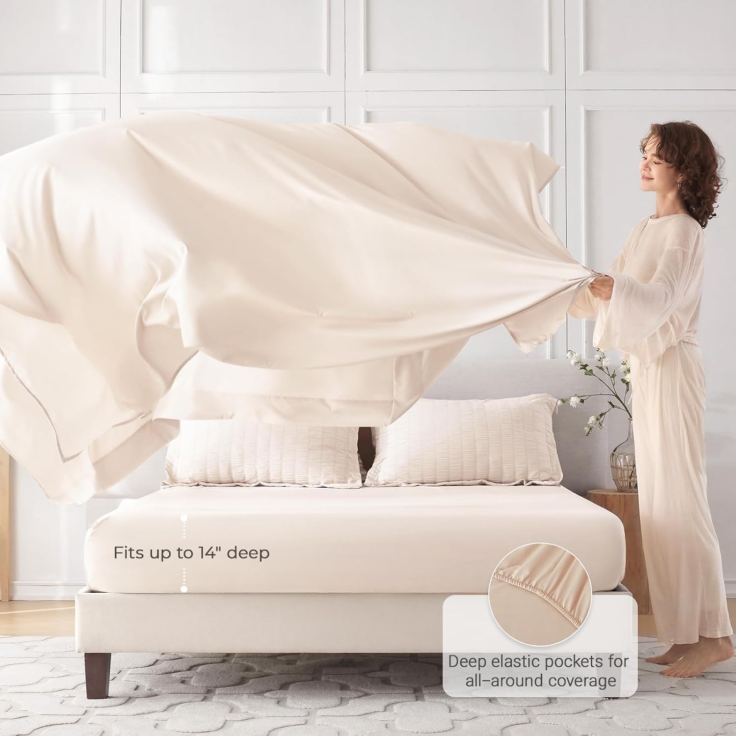 Detalle 2 de MUXHOMO 7 Pieces Queen Comforter Set 88x88