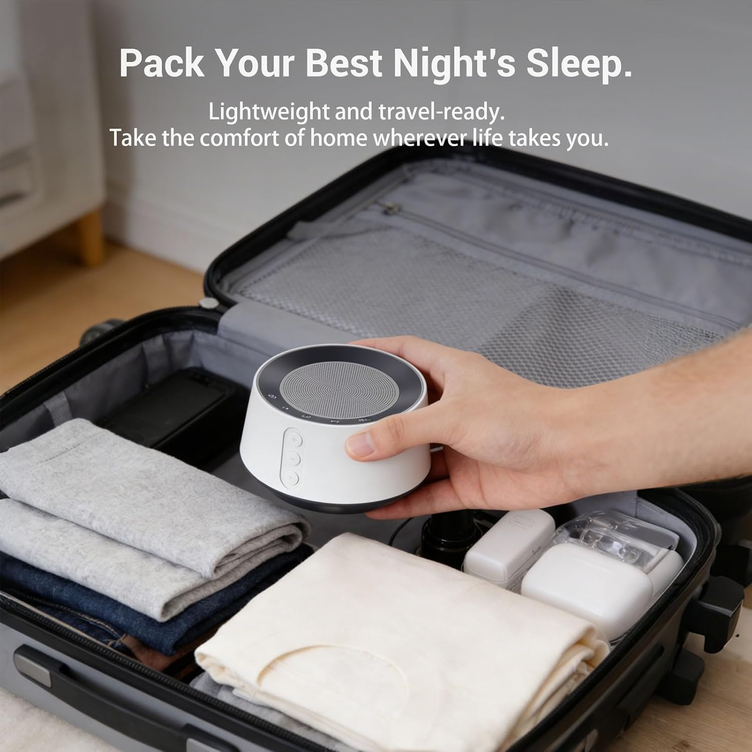 Thumbnail 6 de BGOVERSS White Noise Sound Machine with 20 Sounds, 10 Night Light Colors, and Memory