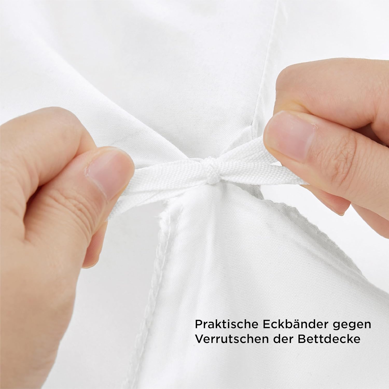 Thumbnail 4 de BEDSURE Bettwäsche 135x200 4-teilig in Weiß (2 Bettbezüge + 2 Kissenbezüge 80x80) mit Reißverschluss