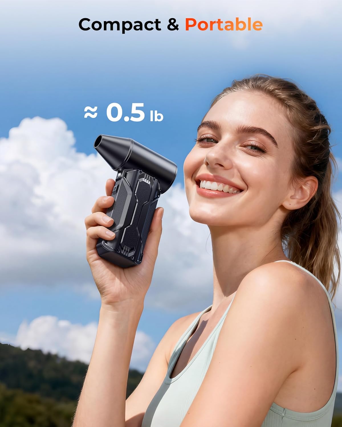 Thumbnail 4 de Compressed Air Duster TF02 (Black) — 110,000 RPM Brushless Cordless Electric Air Blower with 3 Speeds