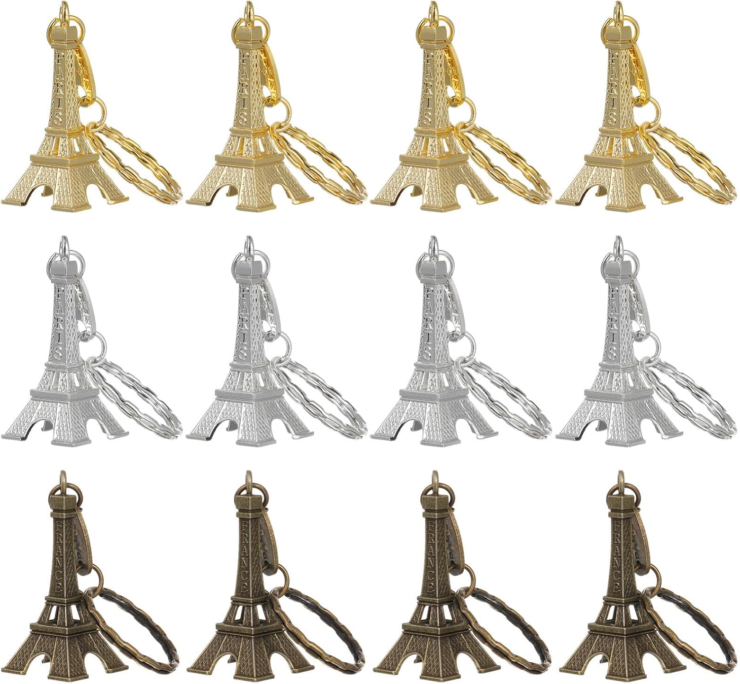 Detalle de Gatuida Eiffel Tower Keychain 12pcs keyring charm 🧷