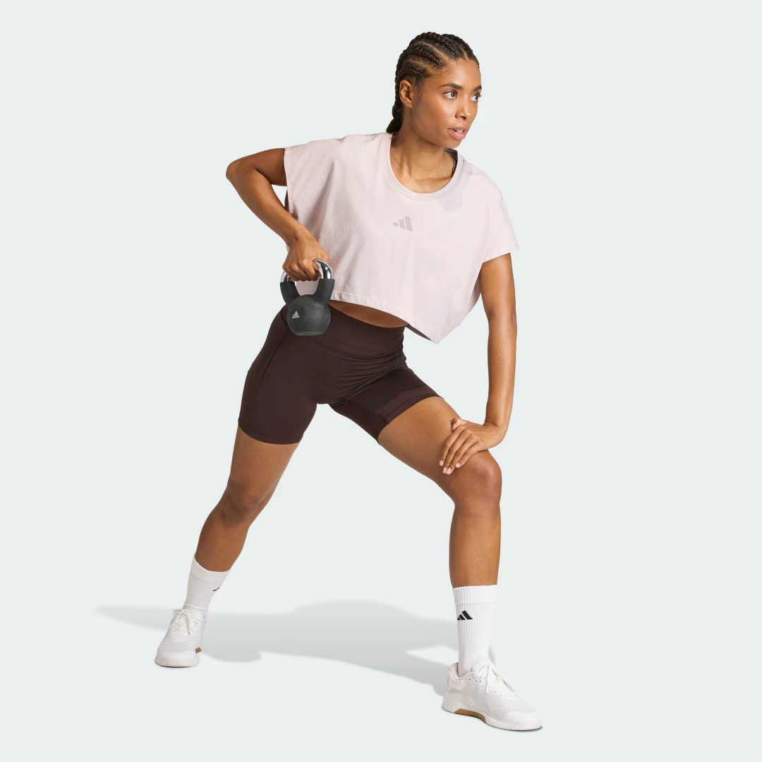 Thumbnail 2 de Camiseta corta de entrenamiento sin mangas Power Boxy 3 Stripes de Adidas en Violeta