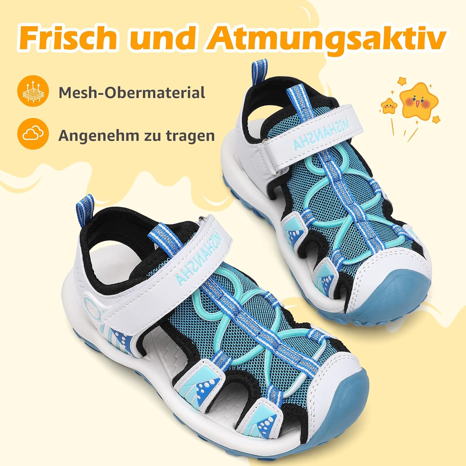 Thumbnail 3 de Mishansha Mädchen Sandalen Sommer Geschlossene Sandalen – Atmungsaktiv, Outdoor geeignet