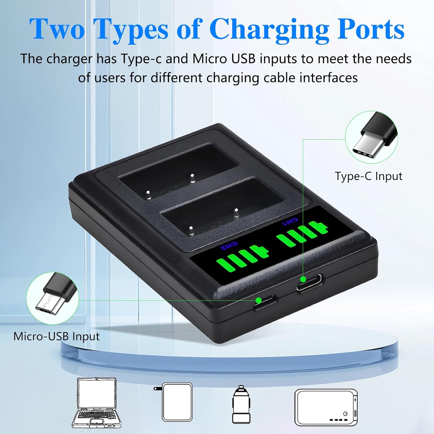 Detalle 2 de Pickle Power NB-2L NB-2LH Battery and Charger for Canon DSLRs and PowerShot models