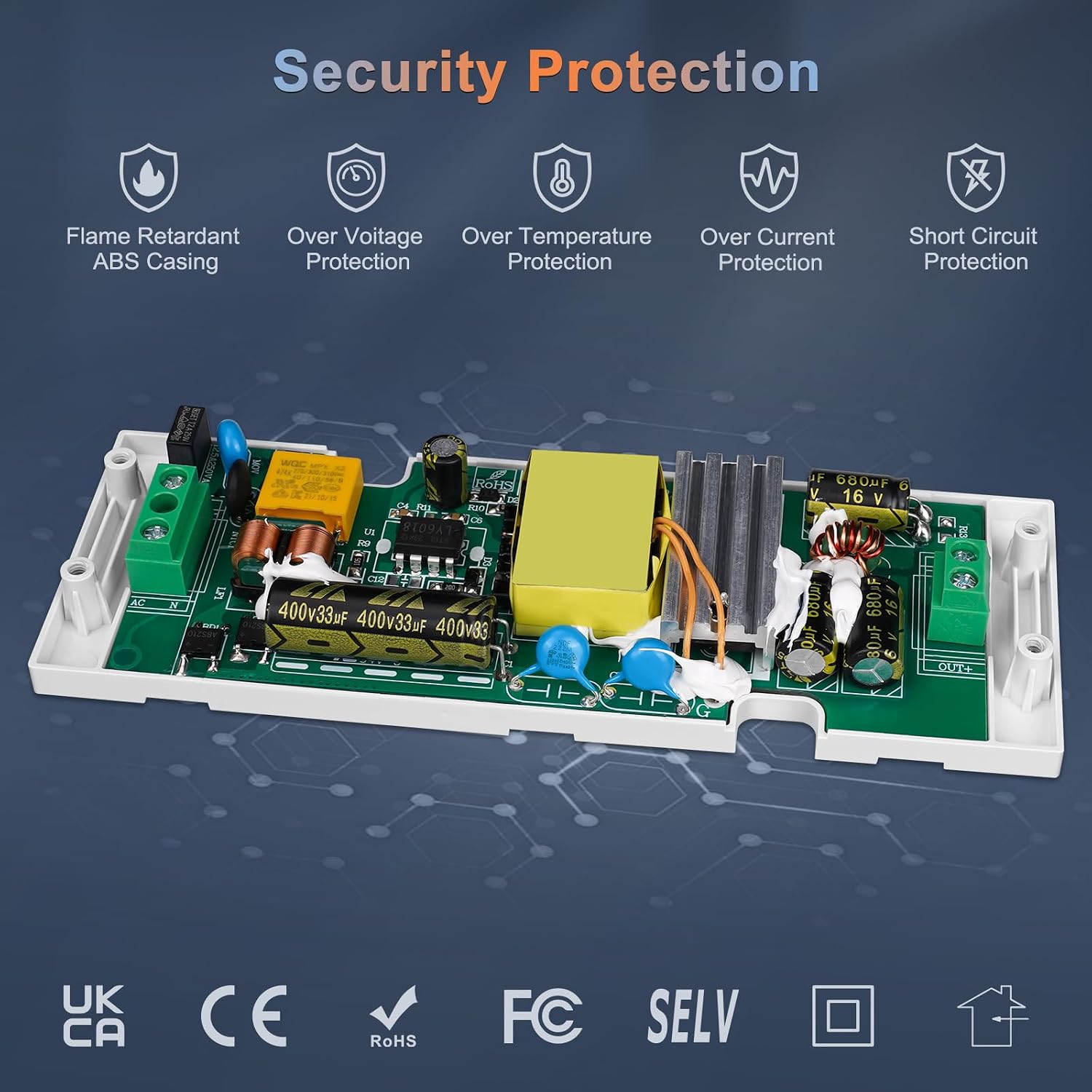 Detalle de DUSKTEC 24V LED driver 30W 1.25A