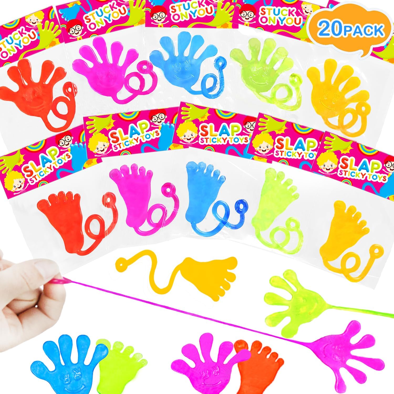 Thumbnail 6 de Sticky Hands & Feet Party Favors 30 Pack